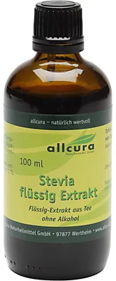 Obrázek produktu pro allcura Stevia kapalné stolní sladidlo kapky, 100 ml roztok