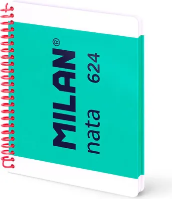 Imagen del producto de Cuaderno A5 de 80 hojas lisas, color verde, marca MILAN 1918