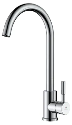 Produktbild von AVAPAX | Küchenarmatur aus Messing - 360 mm Höhe - Chrom glänzend - Schwenkbarer U-Auslauf