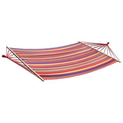 Produktbild von Potenza Hängematte Baumwolle Stabhängematte XXL 220 x 160 für 2 Personen, Belastbarkeit bis 200 kg Doppelhängematte