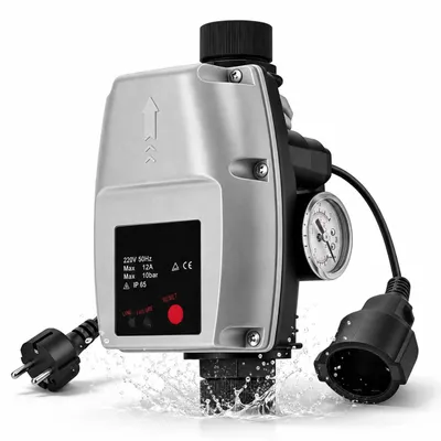 Druckschalter Wasserpumpe, 10 Bar, Grau, elektronische Regelung
