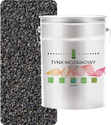 Obrázek produktu pro Tmavě šedá mozaiková omítka z umělé pryskyřice, třída 1, 12,5 kg, mrazuvzdorná