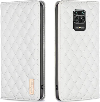 Obrázek produktu pro Redmi Note 9 Pro Case, elegantní flipové kožené pouzdro ve stylu knihy se stojánkem pro Xiaomi Redmi Note 9 Pro Max / Note 9 Pro / Note 9S White