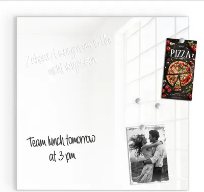 Produktbild von Magnettafel 30x30cm Pinnwand Whiteboard beschreibbar - Weisser, Heller Hintergrund