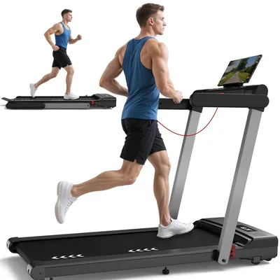 Imagen del producto de Cinta de correr eléctrica, 2,5 CV, velocidad máxima de 12 km/h, superficie de carrera de 80-120 cm de largo y 30-50 cm de ancho