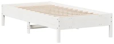 Immagine prodotto di vidaXL Letto in legno massiccio senza materasso bianco 75x190 cm in legno di pino