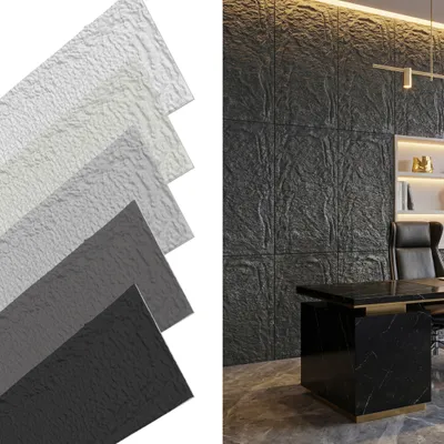 Obrázok produktu pre JOIEYOU 3 ks nástenných panelov s kamenným vzhľadom 120 x 60 cm, 5 cmPolyuretán3D obklad, Imitácia v štýle prírodného kameňa pre obývačku, kúpeľňu a kuchyňu, antracit