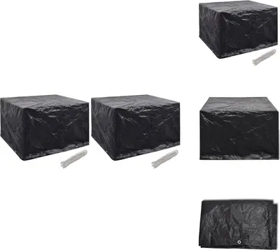 Image de vidaXL Housses pour meubles de jardin 2 pcs. 8 oeillets 135x135x90 cm - Housses de protection pour meubles de jardin