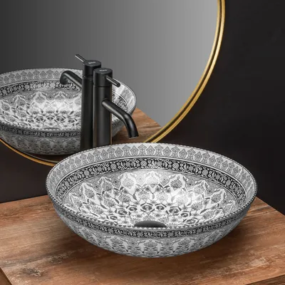 Zdjęcie produktu dla Umywalka nablatowa Rea Arte dark grey