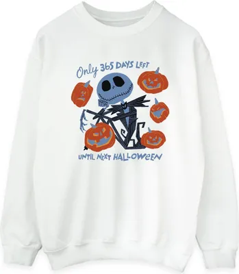 Immagine prodotto di The Nightmare Before Christmas - Felpa da donna "Mancano solo 365 giorni al prossimo Halloween" BI53089 (XXL) (Weiß)