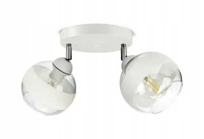 Zdjęcie produktu dla Lampa Wisząca Sufitowa Żyrandol Biała Szklane Kule White Belt EG2 LED E27
