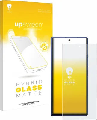A product package for a screen protector and the screen protector itself are displayed.
