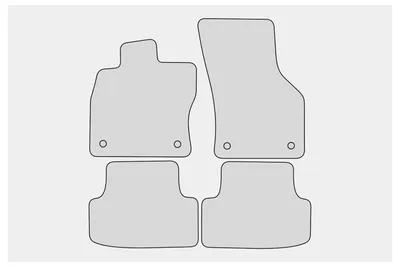 Produktbild von Gummimatten passend für Seat Leon 3 5F Gummi Fußmatten Bj. 2012-2020, Farbe:schwarz
