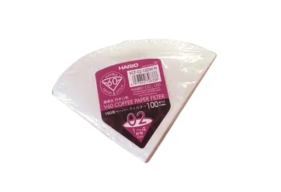 Produktbild von Hario VCF-02-100W-H, Tasse, Einweg-Kaffeefilter, Papier, Weiß, 100 g, 100 Stück(e)