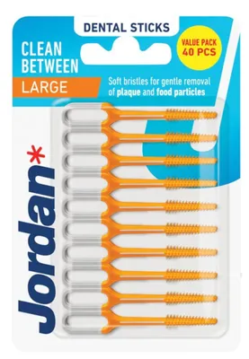 Obrázek produktu pro Jordan Dental Sticks Clean Between Large (40 kusů)