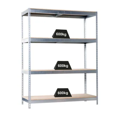 Produktbild von Simonrack Kit simonforte 1806-4, 4 Regale, Holz, Metall, Naturholz, Edelstahl, 600 kg, 1800 mm