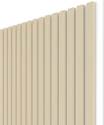 Obrázok produktu pre Akustický panel WALL CONCEPT, kašmírová farba, biely filc + MDF, rozmer 2750 x 604 x 21 mm, plocha 1,66 m2