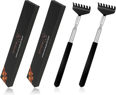Productafbeelding van Rugkrabber Uitschuifbaar - Telescopische Massager - Jeuk Verlichten - Verbreed Klauwontwerp - 20 tot 68 cm - Zwart