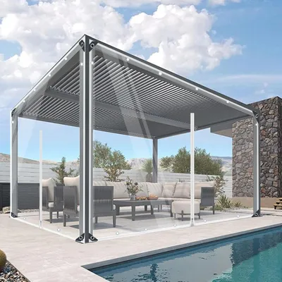 Produktbild von Transparente Abdeckplane 420 g/m² - Wasserdicht - Windschutz - 2 x 3 m