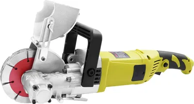 Immagine prodotto di Tagliaferro elettrico per calcestruzzo e mattoni - Fresatrice per scanalature da 4000 W - 6000 giri/min - Profondità di taglio 3,7 cm, larghezza 3,3 cm - Lama da 12 cm - Spina europea a 220V - Verde chiaro