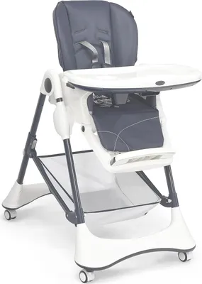 Produktbild von COSTWAY 4 IN 1 Babyhochstuhl klappbar, mobiler Hochstuhl mit Liegefunktion, verstellbarer Rückenlehne, 5-Punkt- Sicherheitsgurt, abnehmbare Doppeltablett, Aufbewahrungskorb für Baby bis 36 Monaten