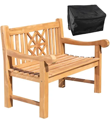 Produktbild von Teakbank Florida 120 cm mit Abdeckhaube teak
