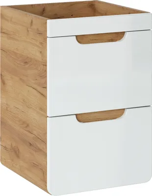 Produktbild von Waschbeckenunterschrank 40cm FERMO Weiss Hochglanz ohne Waschtisch