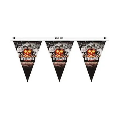 Image de Guirlande d'Halloween « citrouilles » 250 cm, multicolore