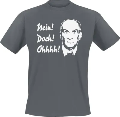 Produktbild von Louis de Funès T-Shirt Herren Nein! Doch! Ohhhh! dunkelgrau L
