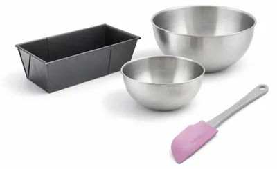 Image de Set de 4 ustensiles de pâtisserie moule à gâteaux bol et spatule Black metallic Black mettallic Zenker Black mettallic