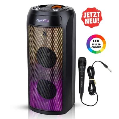Image de Reflexion PSX30BT / Enceinte de fête mobile avec radio, Bluetooth, USB, AUX IN et batterie rechargeable