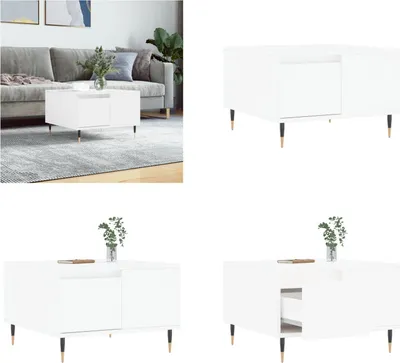Produktbild von vidaXL Couchtisch Weiß 55x55x36,5 cm Holzwerkstoff - Couchtisch - Couchtische - Beistelltisch - Sofatisch