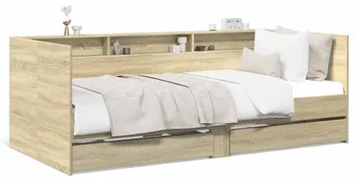 Obrázok produktu pre vidaXL Denná posteľ so zásuvkami bez matraca Sonoma dub 90x190 cm