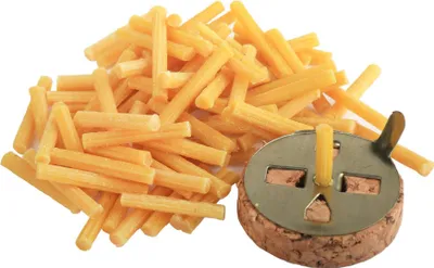 Produktbild von 2 tlg. Set 1x Dochthalter Korkenset mit 10g Bienenwachs Öllampendocht