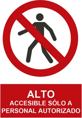 Produktbild von Normaluz Acto Accesible Sólo A Personal Autorizado Unterschrift 30x40 Cm Weiß  Weiß One Size