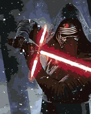 Image de PEINTURE PAR NUMÉROS Peinture - Kylo Renn Star Wars 40x50 cm