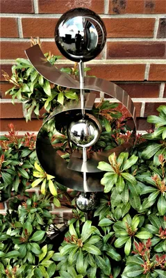 Produktbild von Skulptur Jupiter schwarz poliert Kugel Edelstahl 100 cm Beetstecker Gartenstecker Rosenkugel