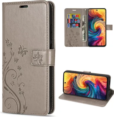 Produktbild von Hülle für ZTE Blade V70 Handy Tasche Handyhülle Hülle Schutzhülle Klapphülle in Grau