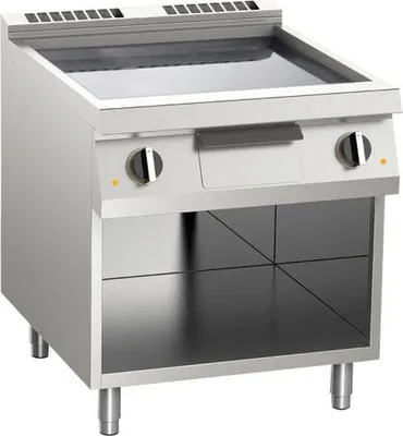 Produktbild von KBS Gas Grillplatte Glatt Verchromt 21Kw Mit 3 Heizzonen Offener Unterbau