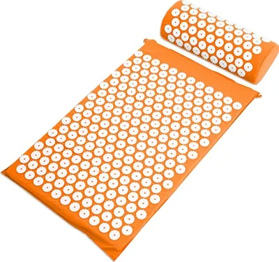Produktbild von Akupressurkissen zur Erleichterung der Kopf-Nackenschmerzen Akupressur-Set Akupressurmatte zur wohltuenden Entspannung  - Orange