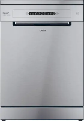 Image de Candy RapidÓ CF 3E7L0S, Freestanding, Full size (60 cm), Acier inoxydable, LED, 2 paniers, Panier