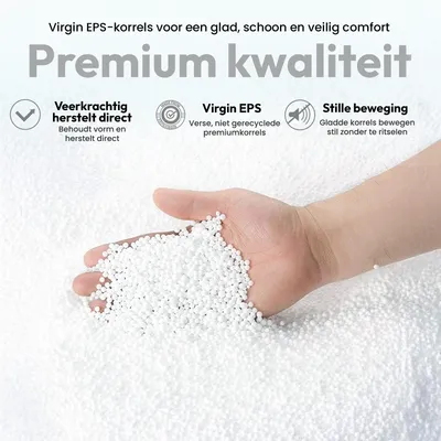 Zdjęcie produktu dla Wypełnienie do fotela workowego, kulki EPS, bezwonne, 50 litrów, do użytku w ogrodzie i podczas wypoczynku na świeżym powietrzu