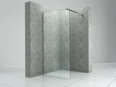 Produktbild von Duschabtrennung Walk-In Halterung in Chrome 110 x 200 x 0,8 cm Dusche