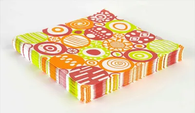 Produktbild von Servietten 40x40 in mandarin/rosa/kiwigrün 12 Stück