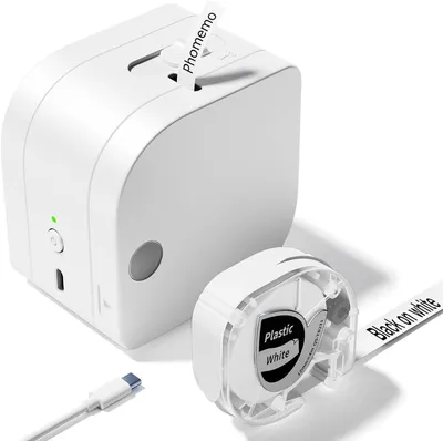 Image de Phomemo P12 étiqueteuse Bluetooth, Mini étiqueteuse Bluetooth autocollante Compatible with iOS & Android Phone