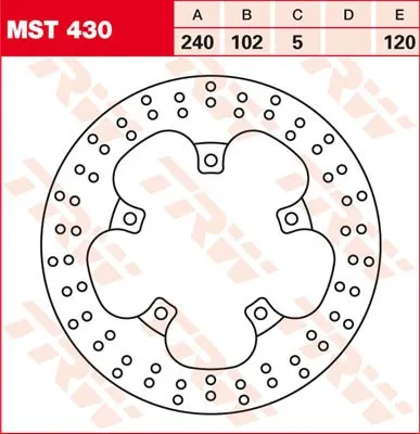 Produktbild von TRW Bremsscheibe Allround starr MST430 Dorsoduro SMV750 SM