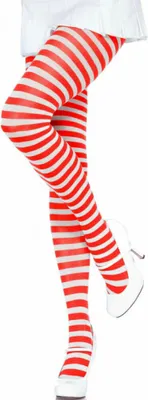 Immagine prodotto di Leg Avenue - Collant A Righe Bianco/Rosso