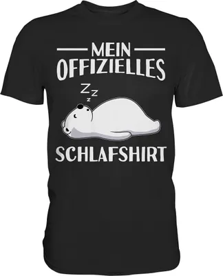 Produktbild von Offizielles Schlafshirt Nachthemd Schlafanzug Pyjama Eisbär T-Shirt – Black / 4XL