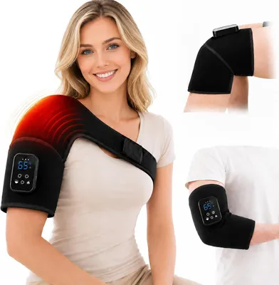 Productafbeelding van Schoudermassageapparaat met 3 warmte- en 5 vibratiefuncties, drievoudige werking, timer (15-45 minuten), type C