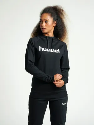 Produktbild von Hummel Go Baumwolle Logo Kapuzenpullover Damen - Schwarz | Größe: L
